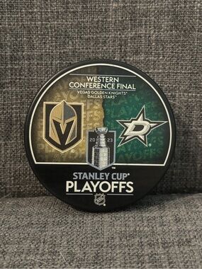 2023 NHL Western Conference Finals Dallas vs Vegas Hockey Puck